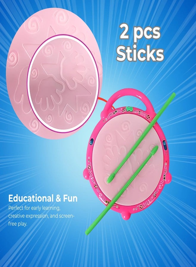 Wishluck Flash Drum Toy for Kids | Musical Drum with Sticks | Light & Sound Activity Toy for Toddlers | Educational Rhythm Toy for 1-4 Year Old Boys & Girls - Image 2